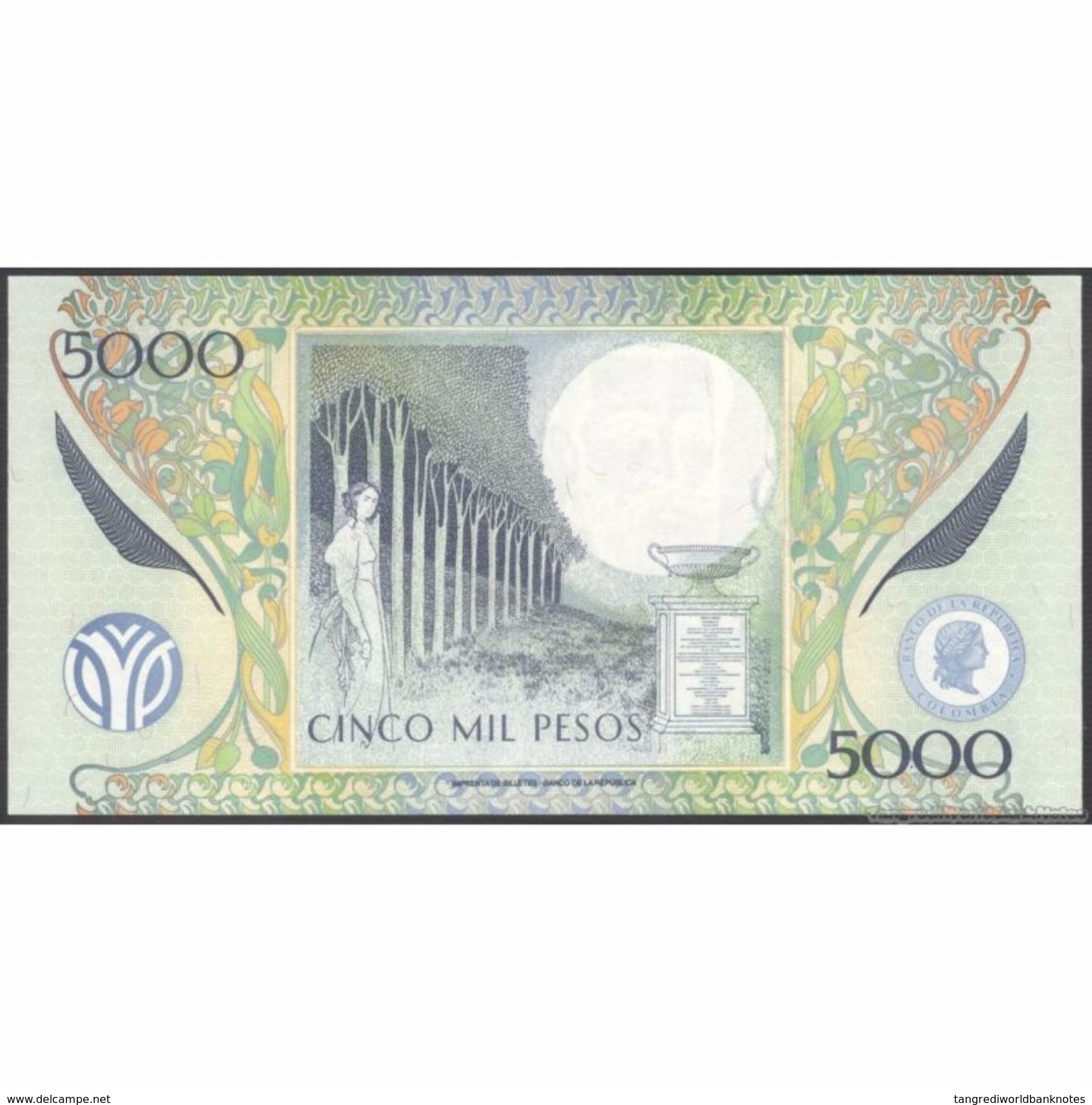 TWN - COLOMBIA 452p - 5000 5.000 Pesos 20.8.2012 UNC - Colombia