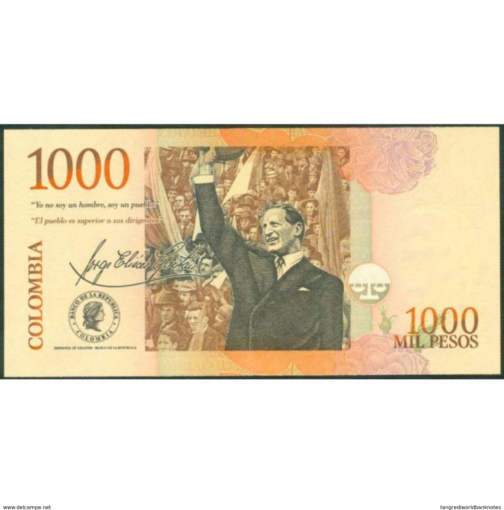 TWN - COLOMBIA 456l - 1000 1.000 Pesos 18.8.2009 UNC - Colombia