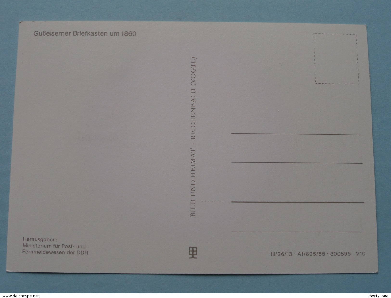 HISTORISCHE BRIEFKASTEN - 1985 ( Zie Foto ) ! - Cartes-Maximum (CM)