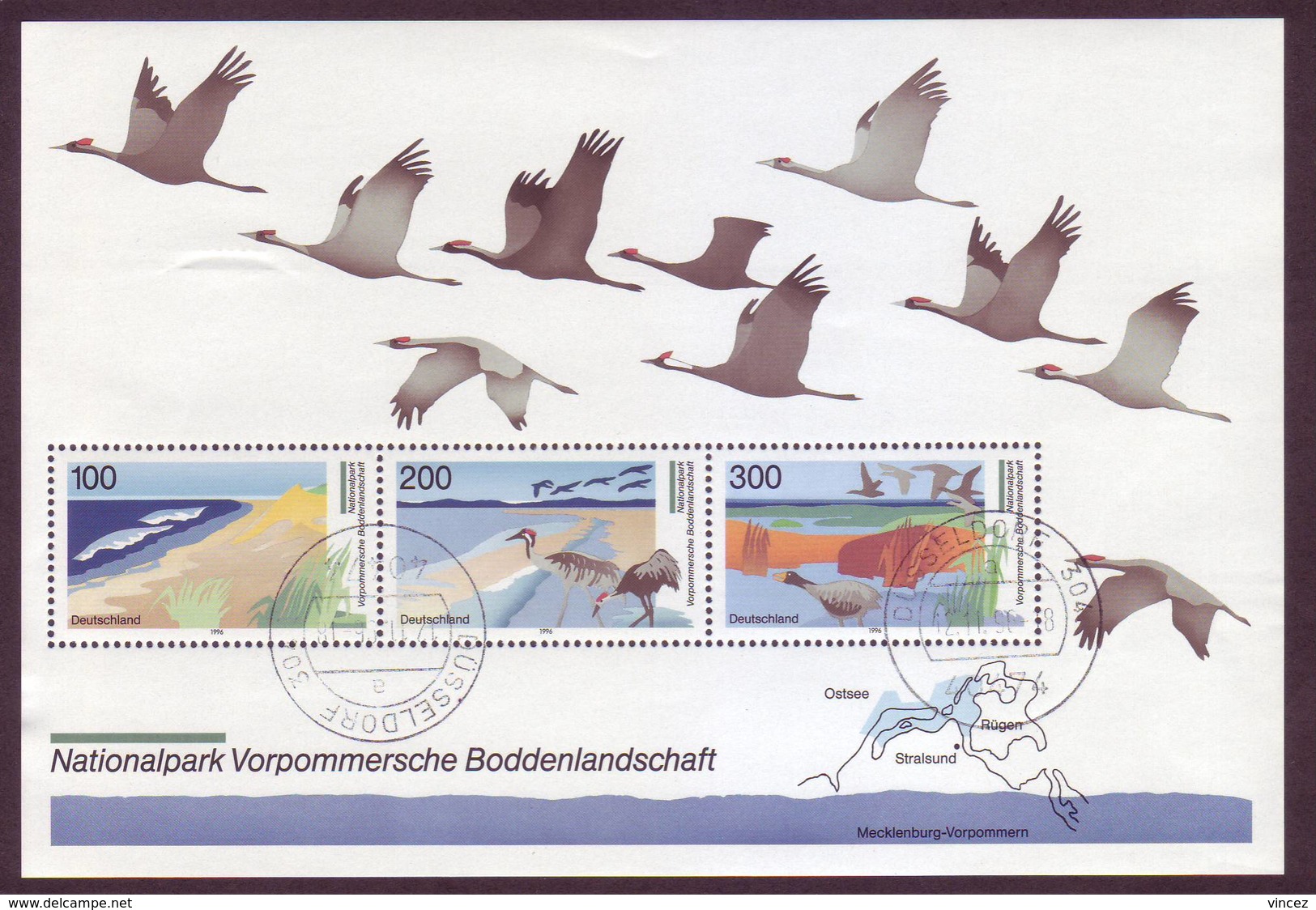 Germania 1996 - Parchi Naturali - BF35 Con Annullo Leggero E Rotondo - Usati