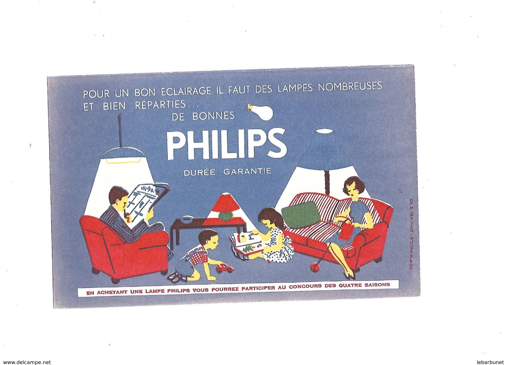Buvard  Lampes Philips  Le Salon - Electricité & Gaz
