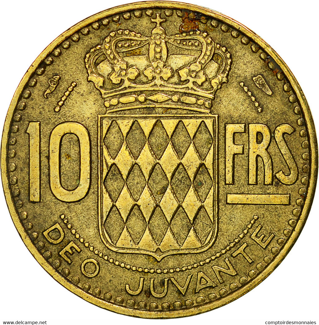 Monnaie, Monaco, Rainier III, 10 Francs, 1950, TTB, Aluminum-Bronze, KM:130 - 1949-1956 Francos Antiguos