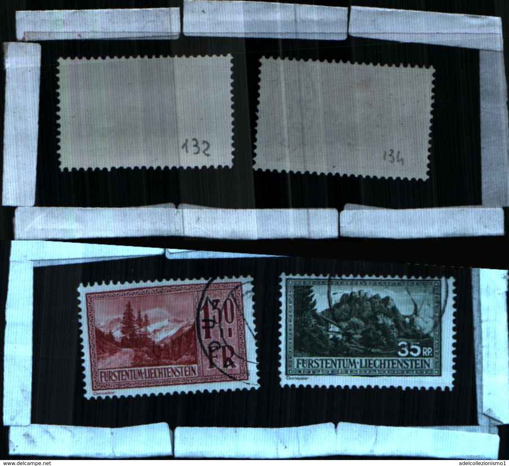 86432) Liechtenstein-1935-VEDUTE DIVERSE-N.132-134-USATI - Liechtenstein