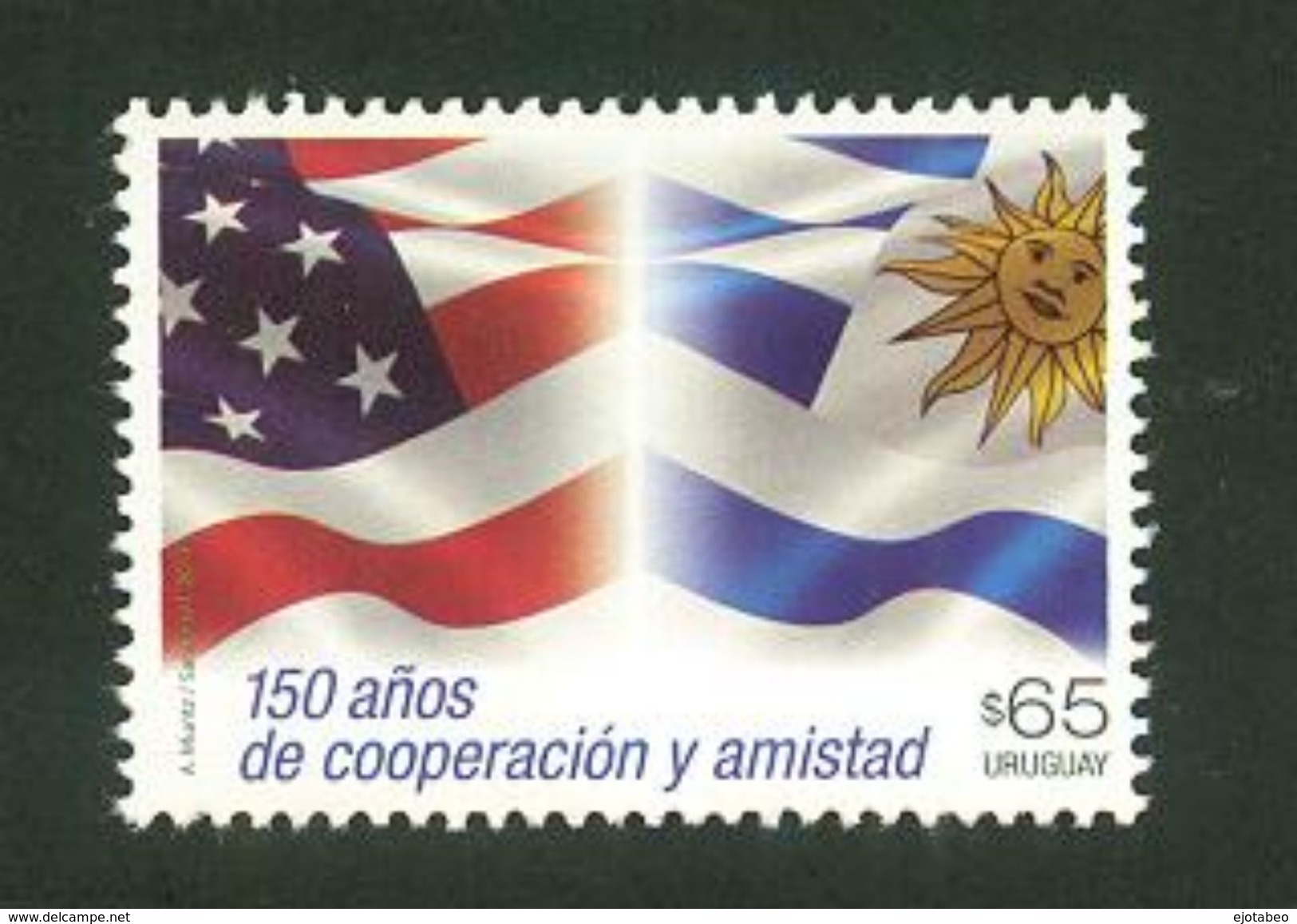 URUGUAY-2017  -150a. De Cooperación Y Amistad.TT: Banderas,Soles, Estrellas - Sellos