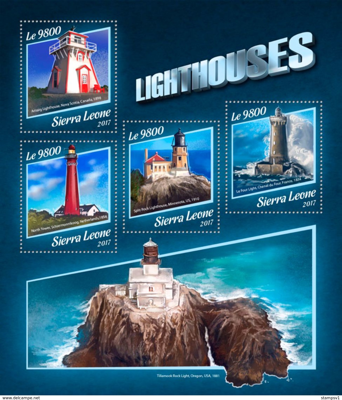 Sierra Leone. 2017 Lighthouses. (910a) - Lighthouses