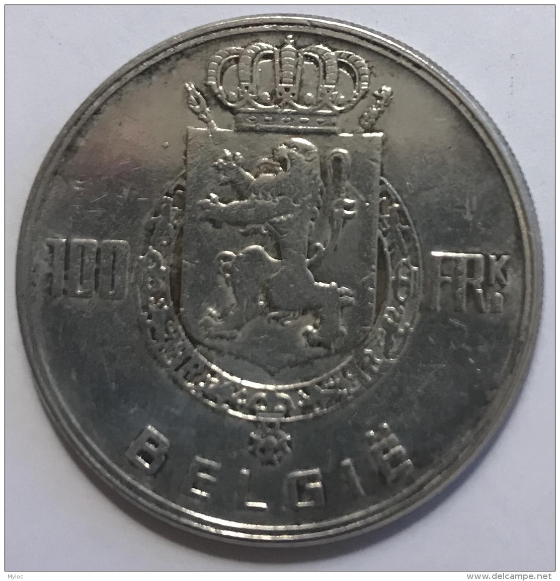 Pièce Monnaie 100 Frs. Belgique. Régence Du Prince Charles 1951. Argent 19gr.  - 37mm - Autres – Europe