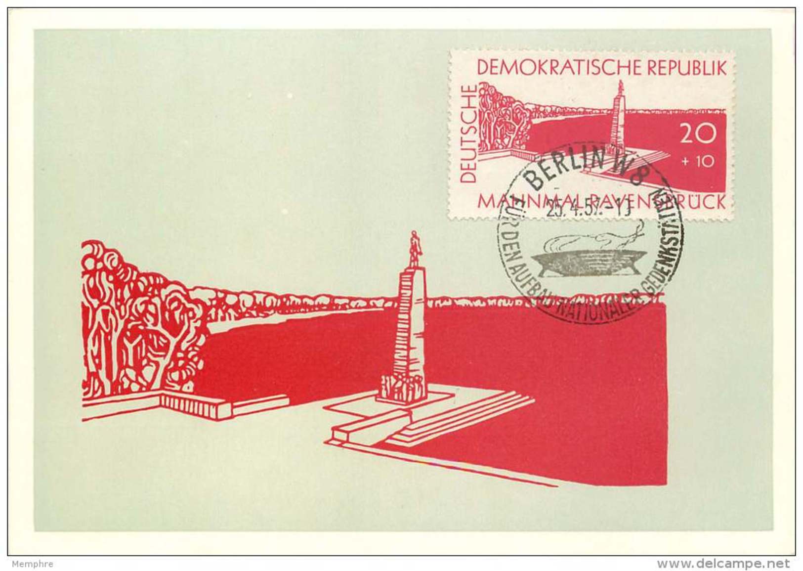 1957  Ravensbrück Mahnmal  MiNr 567   Erstagstempel - Maximum Cards