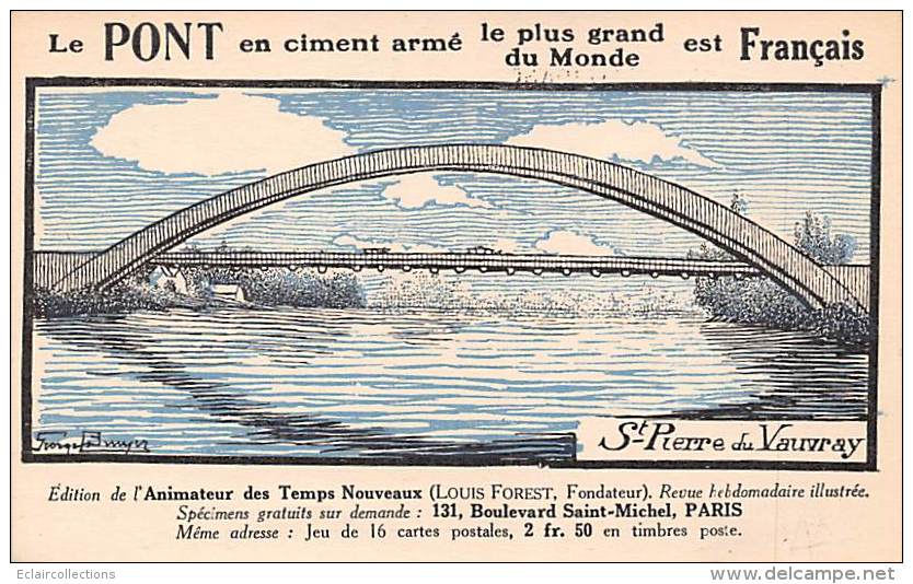 Saint Pierre De Vauvray    27     Le Pont En Ciment Armé            (voir Scan) - Andere & Zonder Classificatie