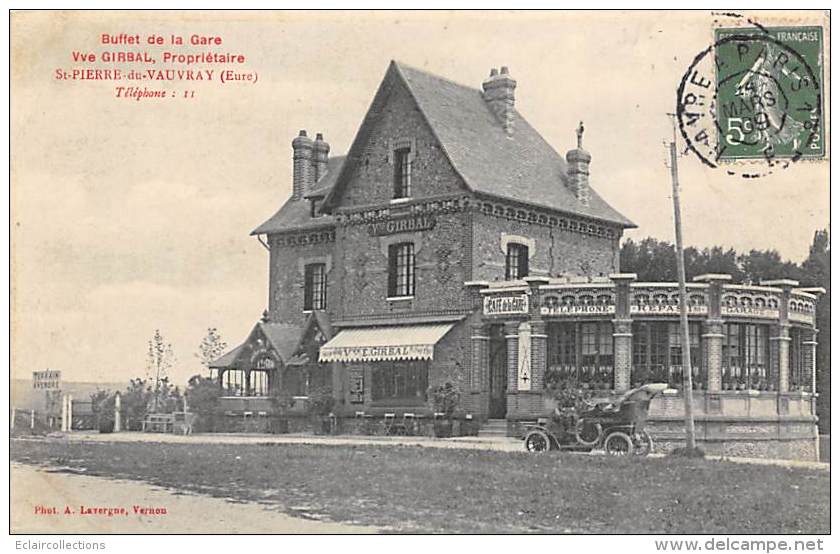 Saint Pierre De Vauvray    27         Le Buffet De La Gare.              (Décollée Voir Scan) - Autres & Non Classés