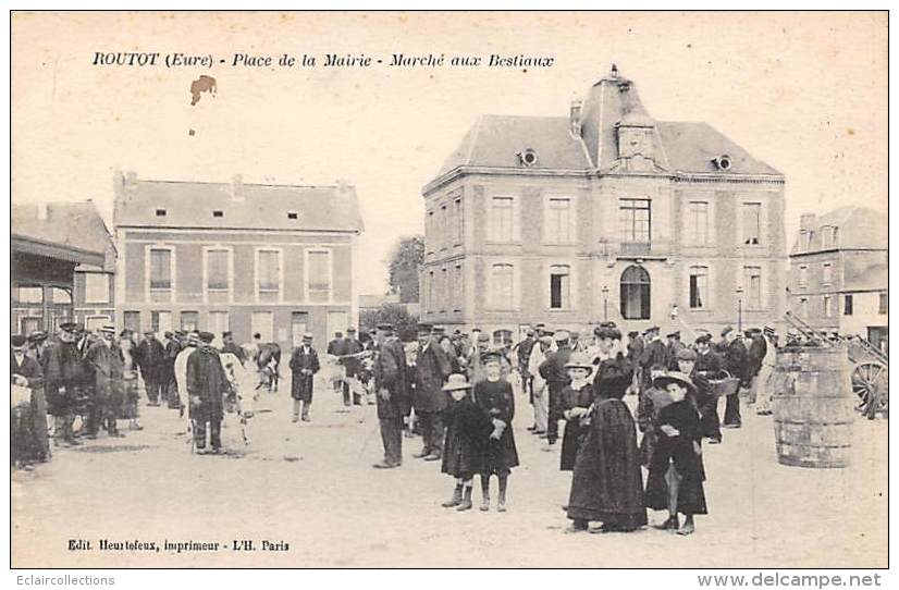 Routot        27      Le Marché  Aux Bestiaux      (voir Scan) - Routot