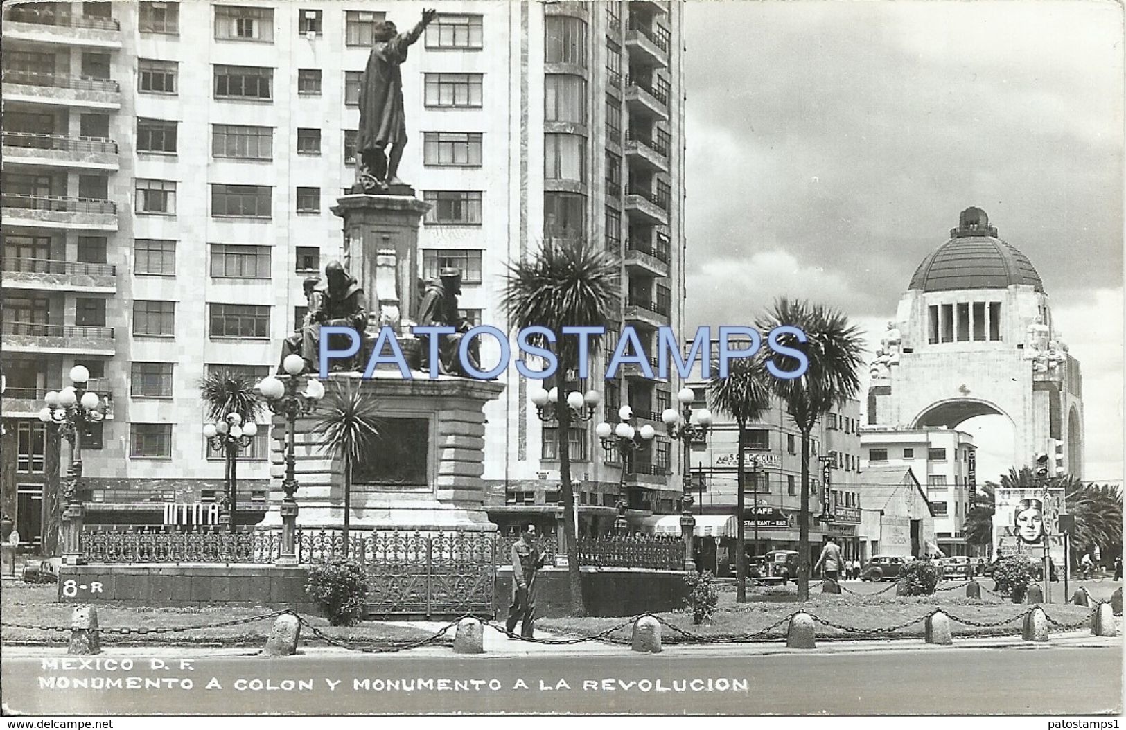 80798 MEXICO D. F MONUMENTO A COLON Y A LA REVOLUCION POSTAL POSTCARD - Messico