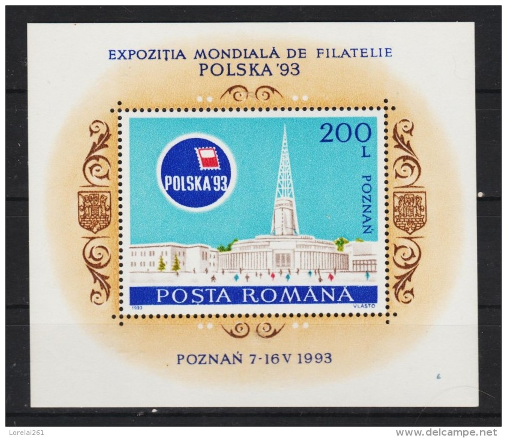 1993 -  Expo Philatelique Polska 93  Mi No Bl 281 MNH - Ungebraucht