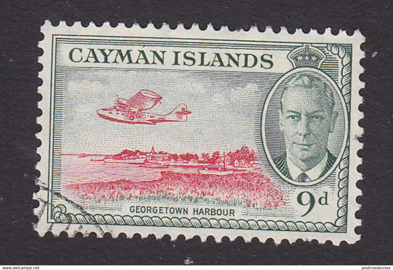 Cayman Islands, Scott #130, Used, George VI And Scene Of Cayman Islands, Issued 1950 - Cayman Islands