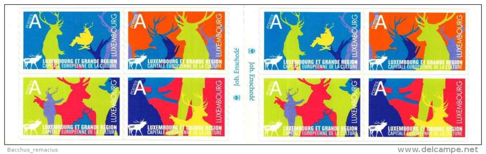 Luxembourg Et Grande Région  Carnet De 8 Timbres "A"  Autocollants Capitale Européenne De La Culture 2007 - Postzegelboekjes