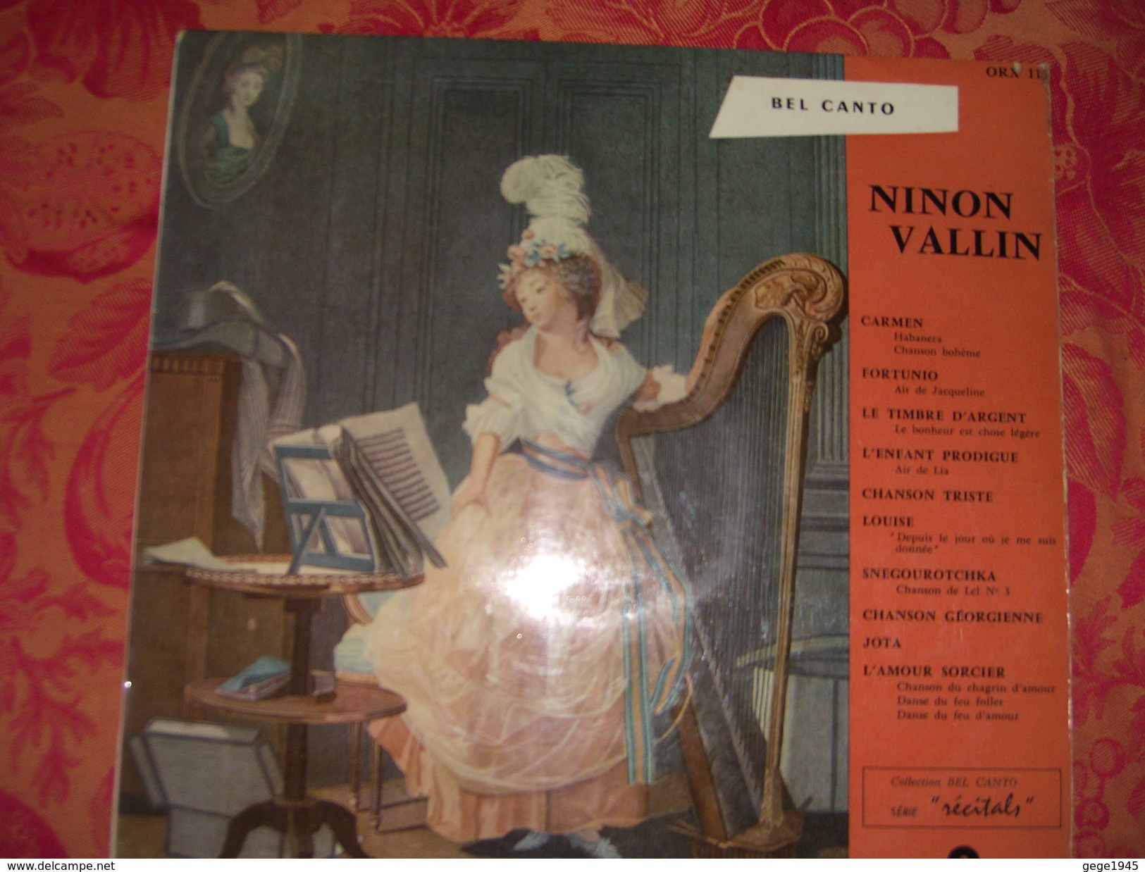33 T    Récital  De  NInon  Vallin    "   Carmen  -  Fortunio  -  L'amour Sorcier .... - Opera