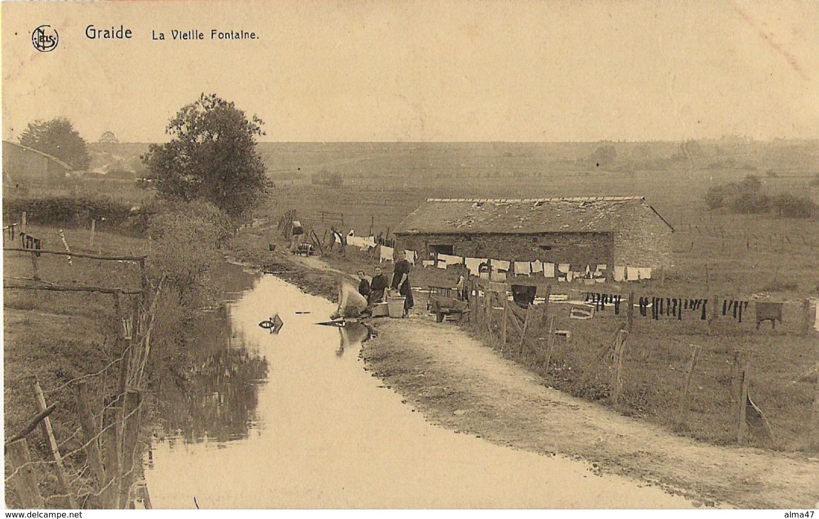 Graide - La Vieille Fontaine Animée - Circulé 1929 - Ern. Thill - Bièvre