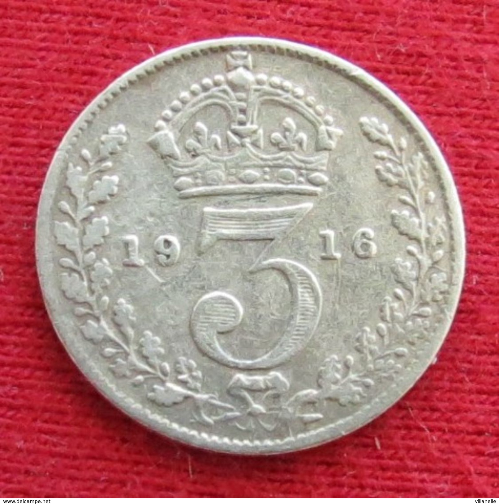 Great Britain 3 Pence 1916 KM# 813 Silver Inglaterra Reino Unido United Kingdom Grande Bretagne Gran Bretana - Other & Unclassified