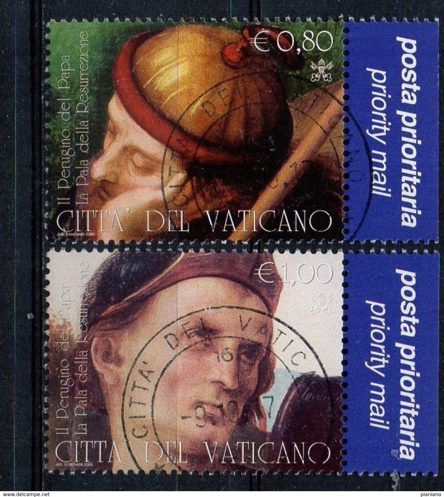 PIA - VAT : 2005 : "La Pala Della Resurrezione" Di Pietro Vannucci, Detto Il Perugino   - (SAS  1383-86) - Gebraucht
