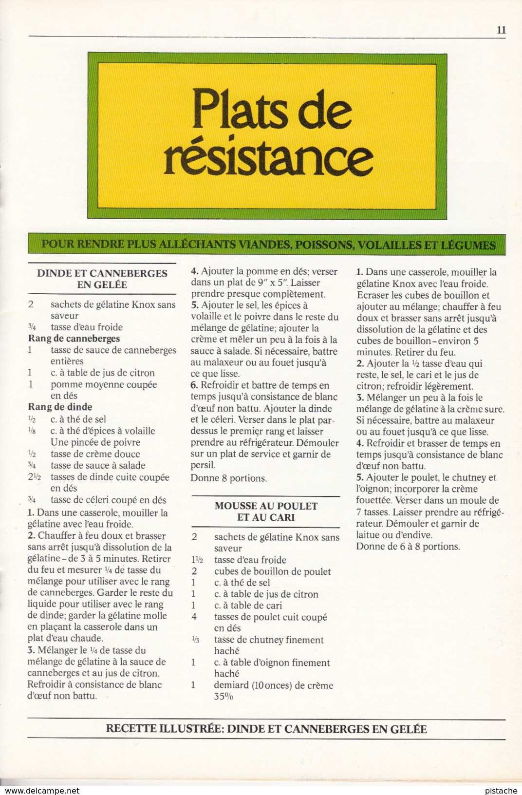 Livre De Recettes Gélatine Knox - Le Secret Pour Réussir - T. J. Lipton - 22 Pages - Photos Couleurs - 5 Scans - État TB - Gastronomie