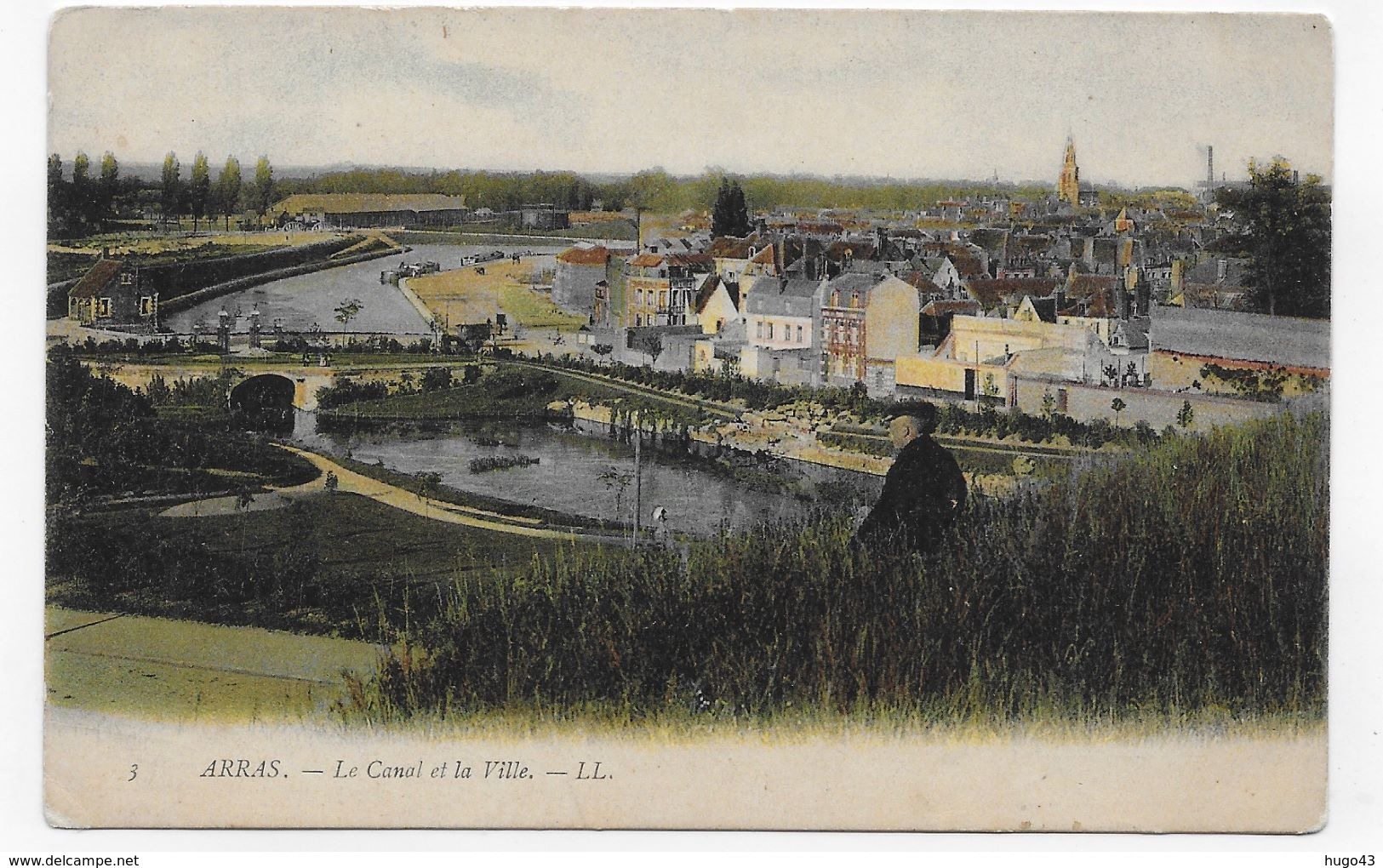 ARRAS - N° 3 - LE CANAL ET LA VILLE - CPA VOYAGEE - Arras