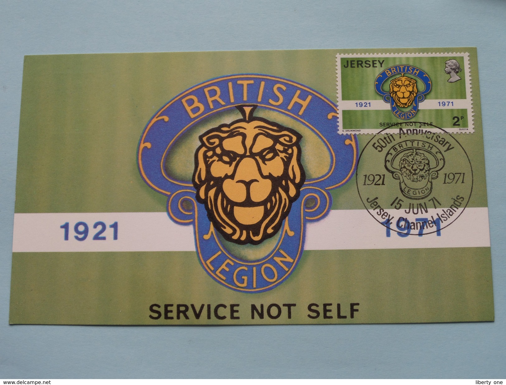 50th Anniversary BRITISH LEGION ( Service Not Self ) 1971 ( Zie Foto ) ! - Jersey