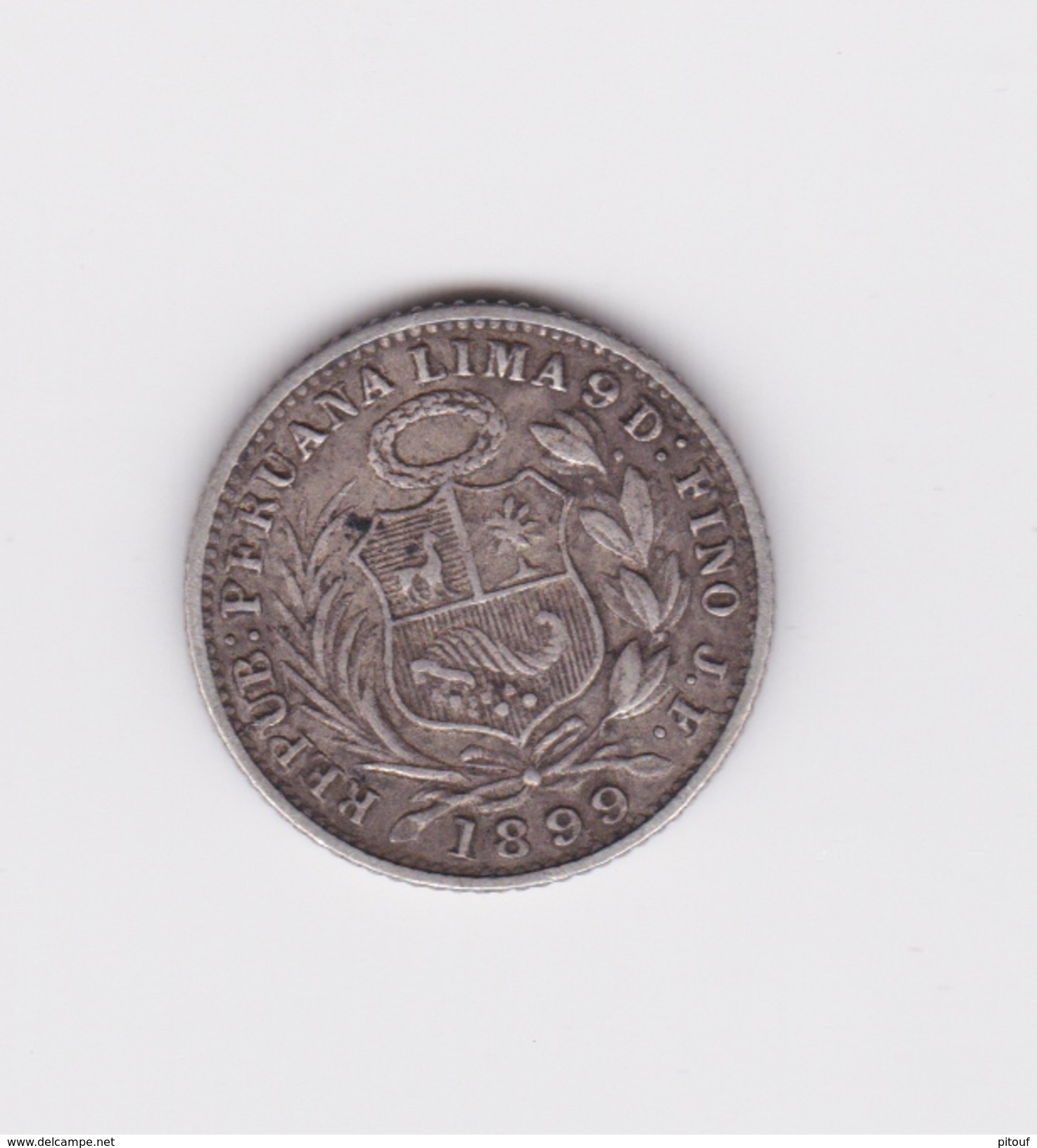 1/2 Dinero 1899  J F République Péruvienne  TTB - Peru