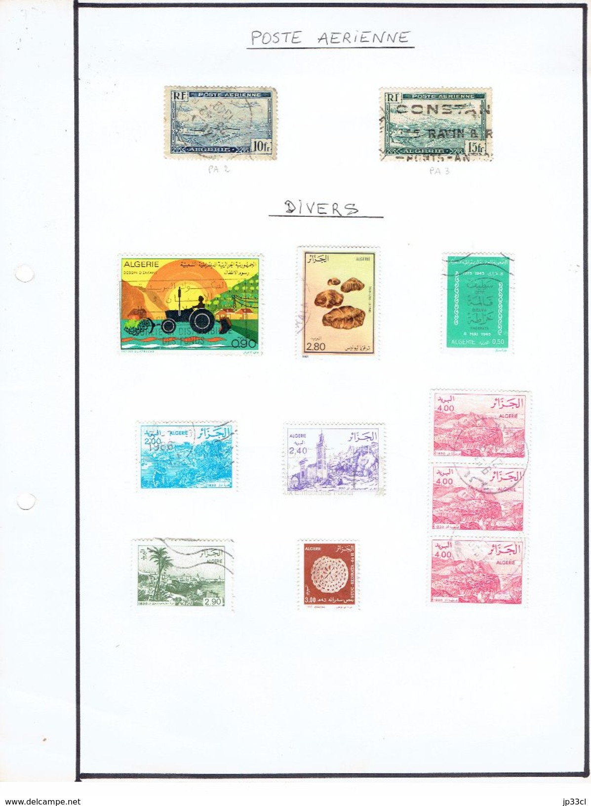 Petite Collection De 60 Timbres D'Algérie (toutes Dates) Oblitérés (5 Scans) - Lots & Serien