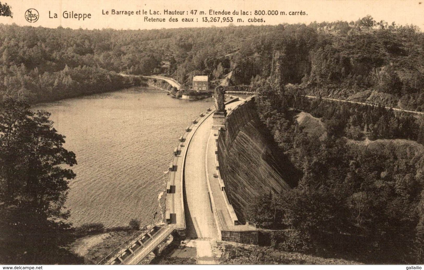 BELGIQUE SOUVENIR DE GILEPPE LE BARRAGE ET LE LAC - Gileppe (Barrage)