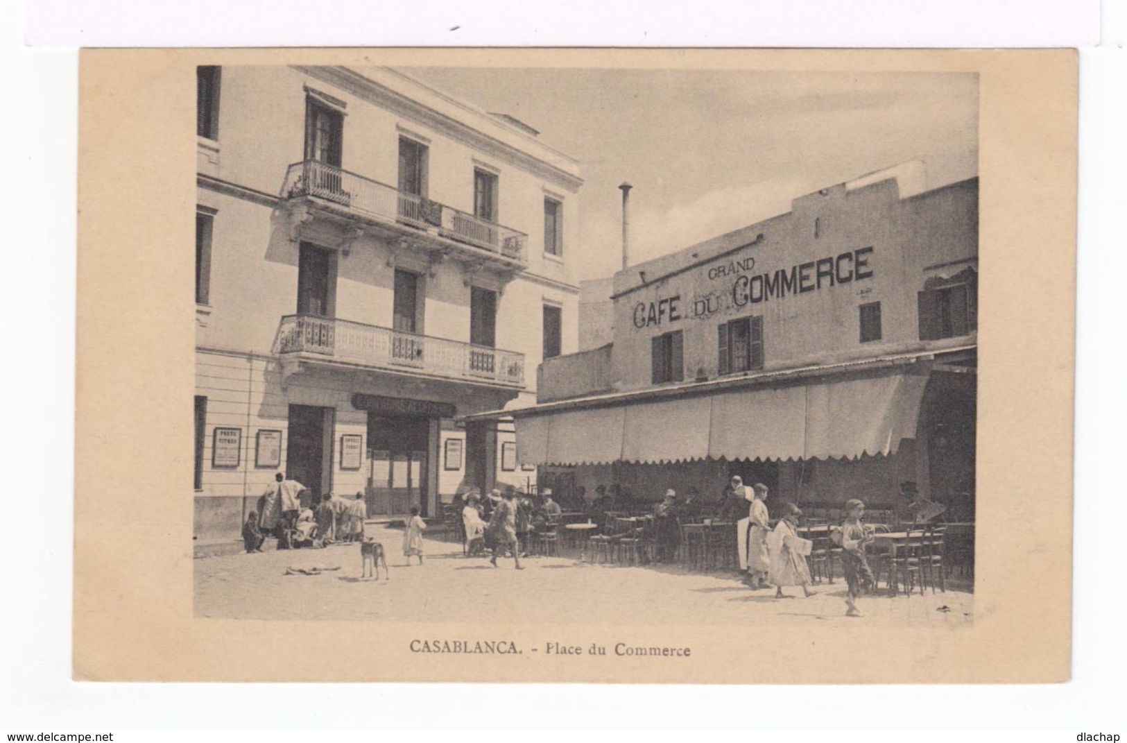 Casablanca. Place Du Commerce. Terrasse Du Grand Café Du Commerce. (2032r) - Cafés