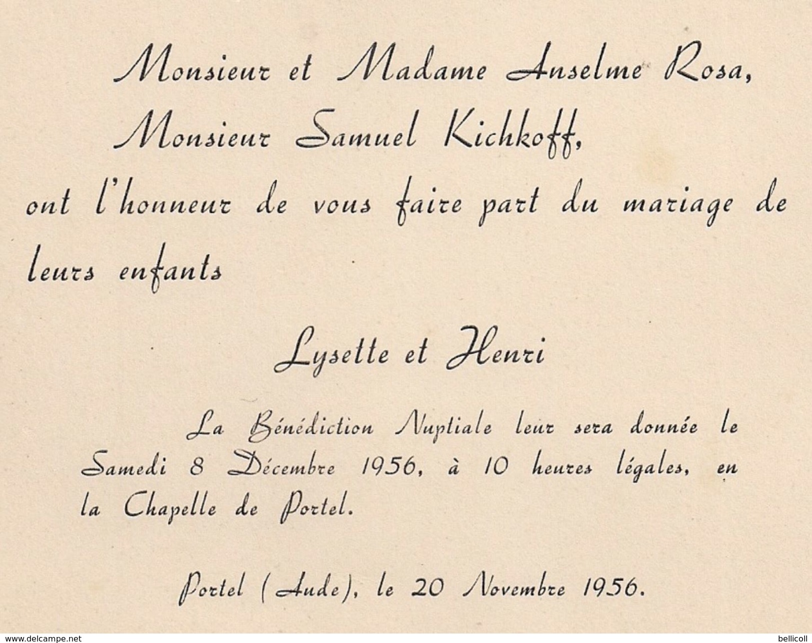 Portel Des Corbières  -  Mariage Familles Rosa Et Kichkoff - Mariage