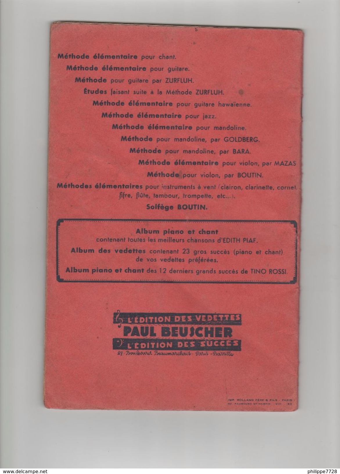 Méthode de Guitare G. Goldberg Editions Paul Beuscher