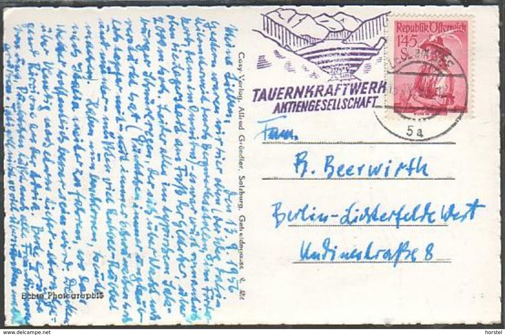 Austria - 5710 Kaprun - Mooserbodee -, Drossen-und Limberg-Sperre - Nice Stamp 1956 - Kaprun