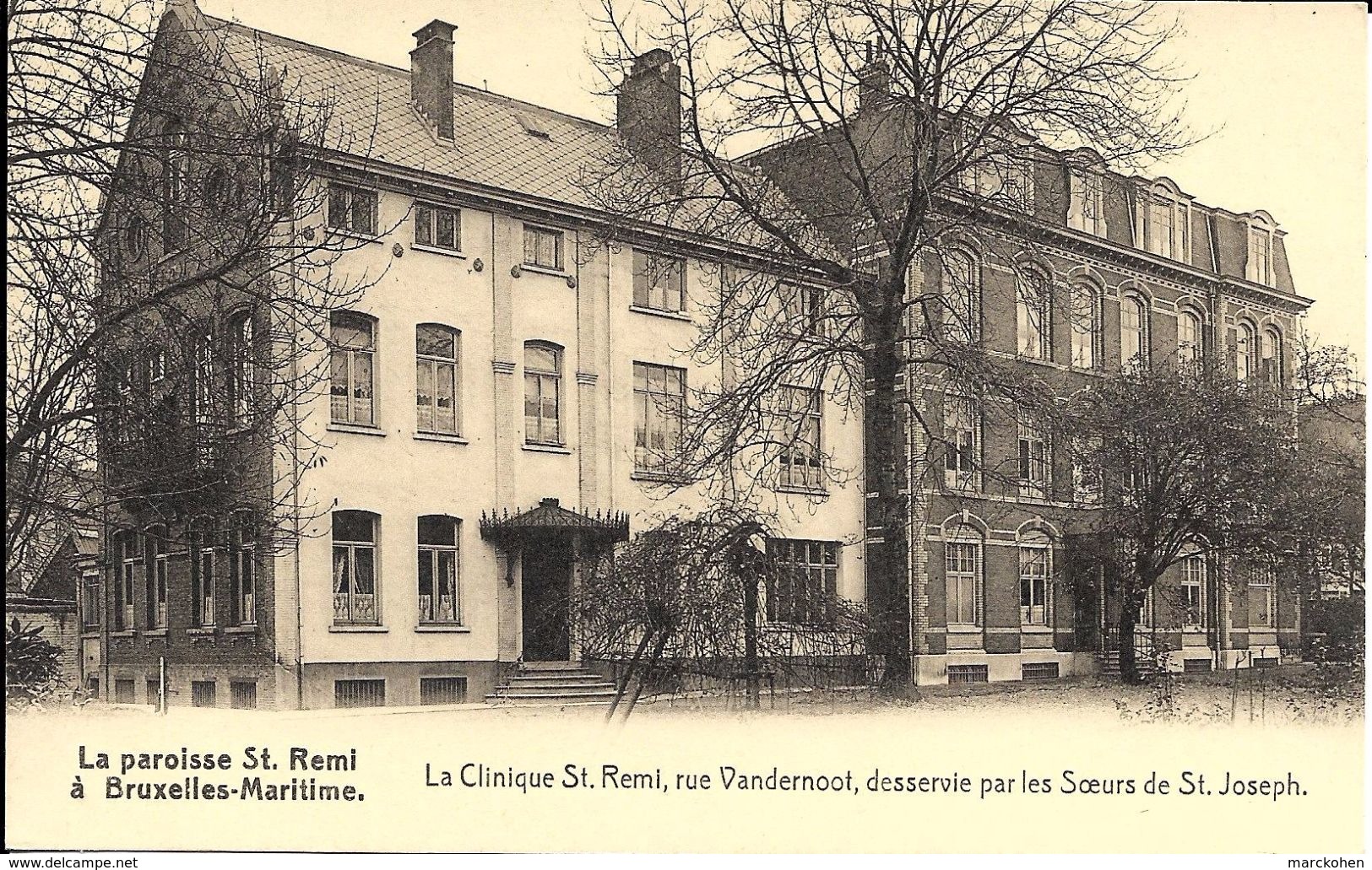 BRUXELLES (1080): Paroisse St. Remi à Bruxelles-Maritime : La Clinique St. Remi Des Soeurs De St. Joseph, Rue Vandernoot - Health, Hospitals