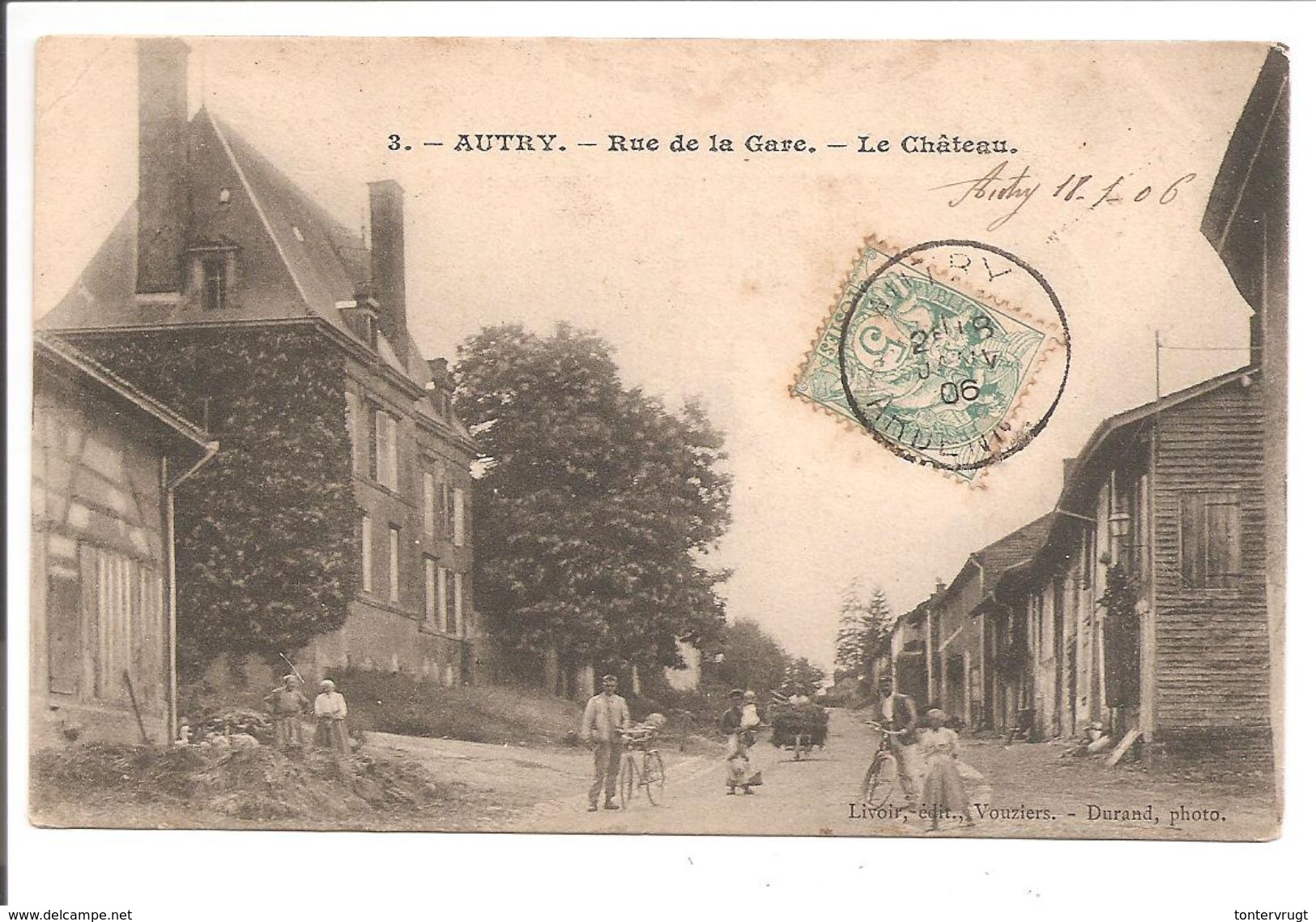 08 Autry.Rue De La Gare. Le Chateau - Sonstige & Ohne Zuordnung