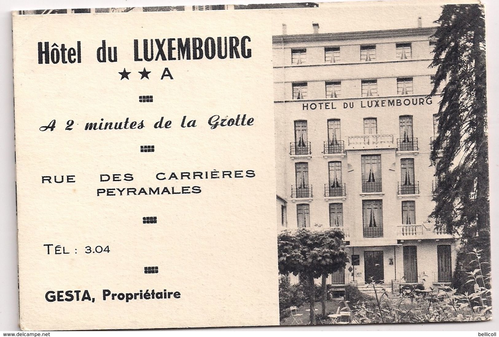 65 Hautes Pyrénées  Marylene Et Hôtel Du Luxembourg à Lourdes  Gesta Propriétaire Dépliant à 3 Volets Type Panoramique - Cuadernillos Turísticos