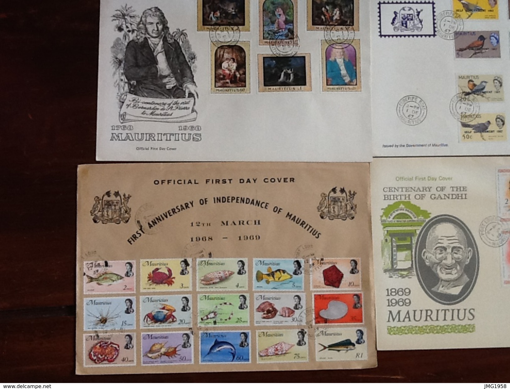 5 ENVELOPPES FIRST DAY COVER MAURITIUS - Maurice (1968-...)