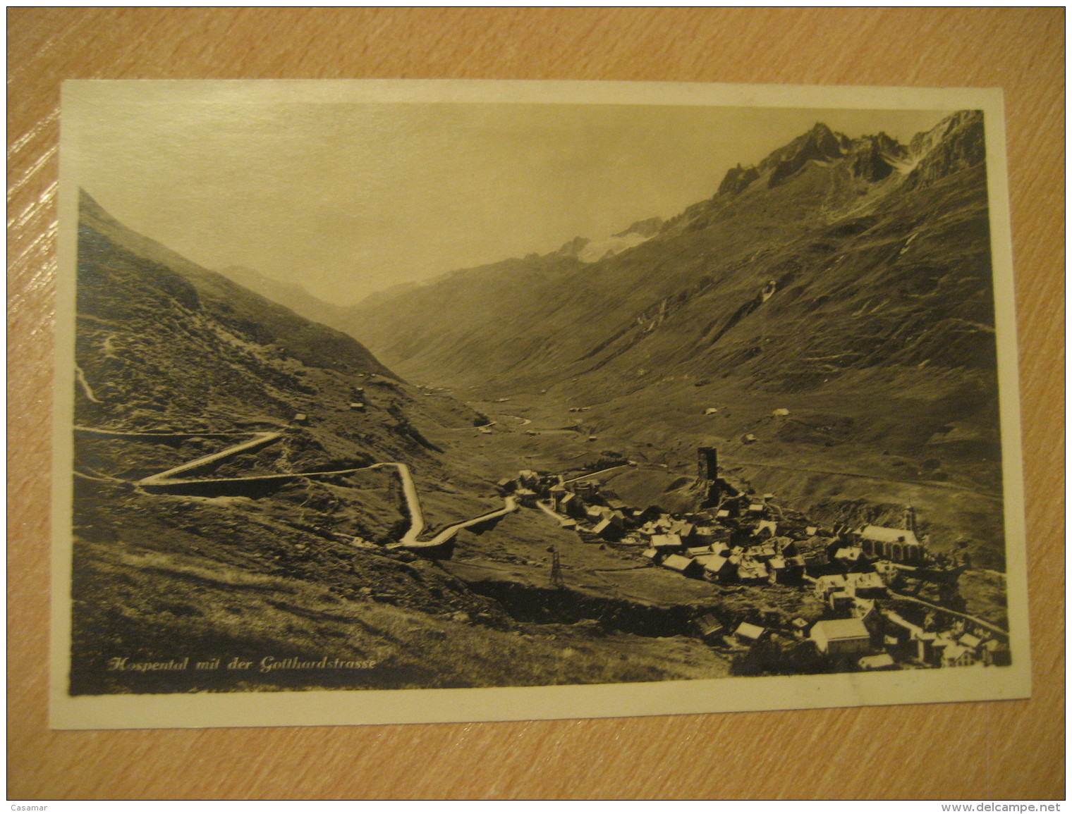 GOTTHARD Gotthardstrasse Hospental Mountain Mountains Post Card Uri Ticino Switzerland - Hospental
