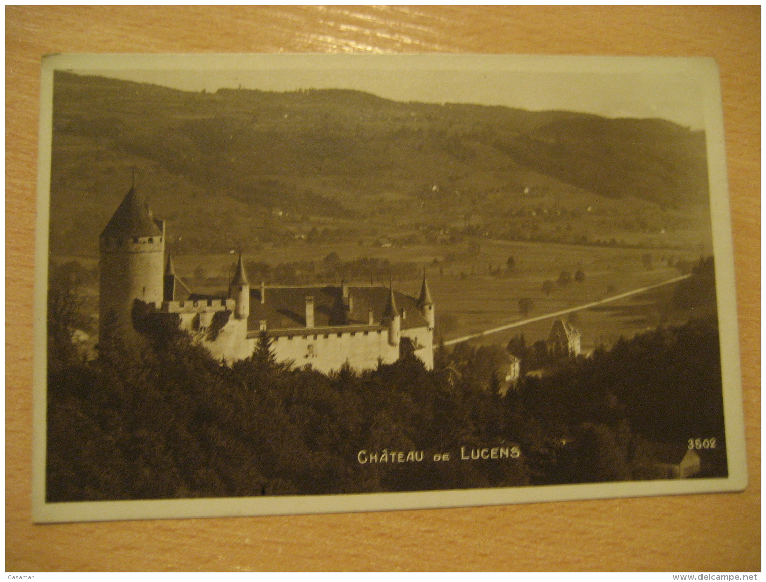 LUCENS Chateau Castle Post Card VAUD Switzerland - Lucens