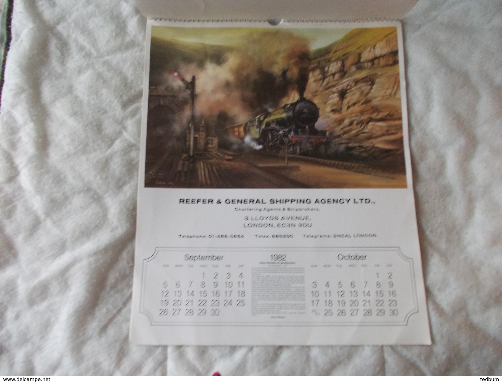 Calendrier Calendar The David Weston Steam Selection 1982 Chemin De Fer Train - Andere & Zonder Classificatie