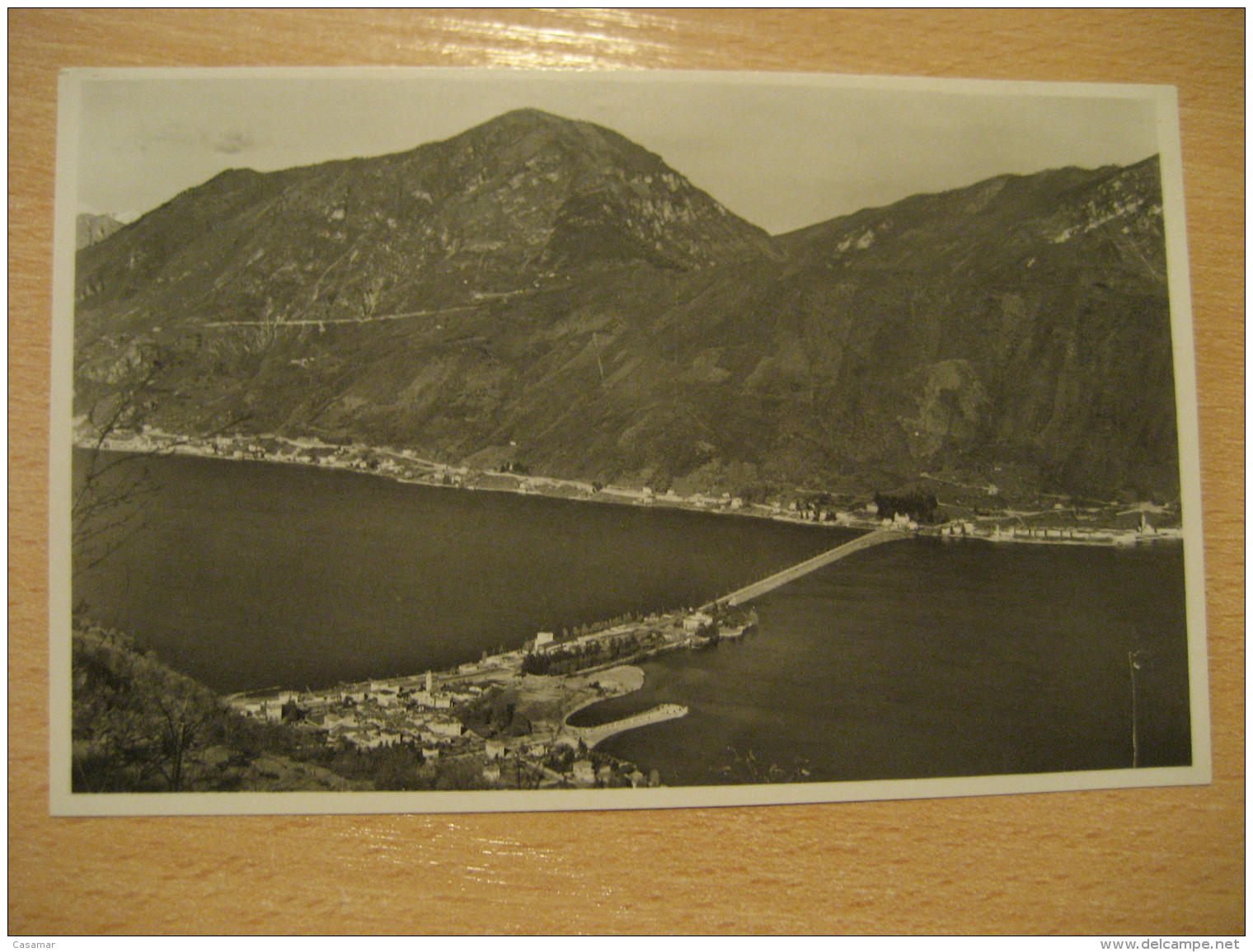 MELIDE Vista Verso Campione E Bissone Lago Di Lugano Lake Post Card TICINO Switzerland - Bissone