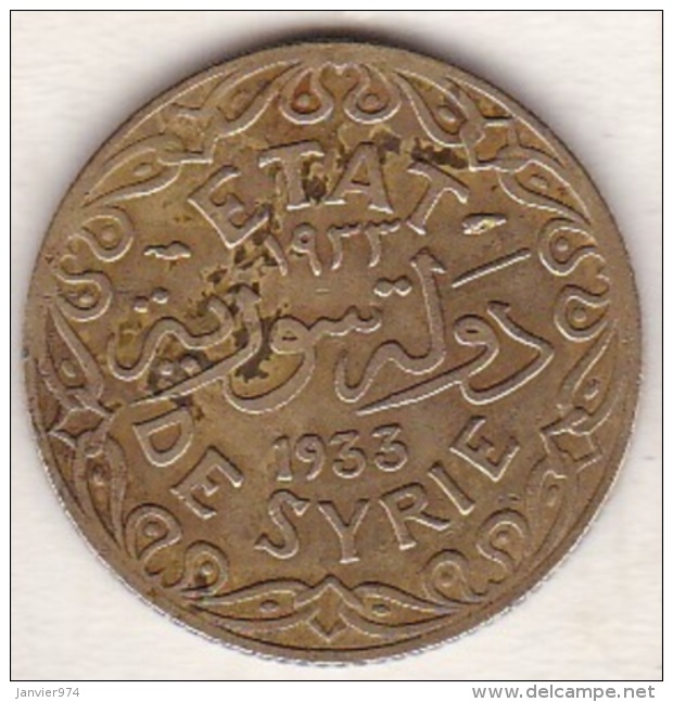 Syrie - Protectorat Française, 5 Piastres 1933 Aile, En Bronze Aluminium , Lec# 25 - Syrien
