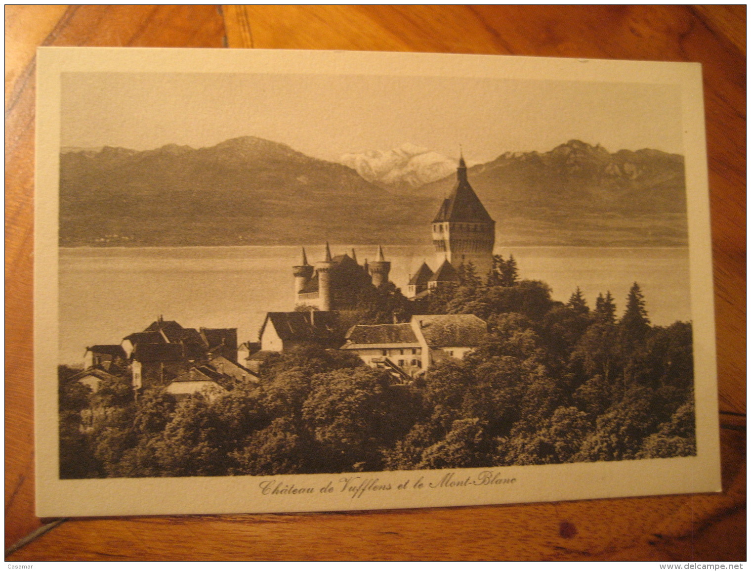 VUFFLENS Chateau Castle Mont-Blanc Mountain Mountains Post Card VAUD Switzerland - Vufflens-le-Château