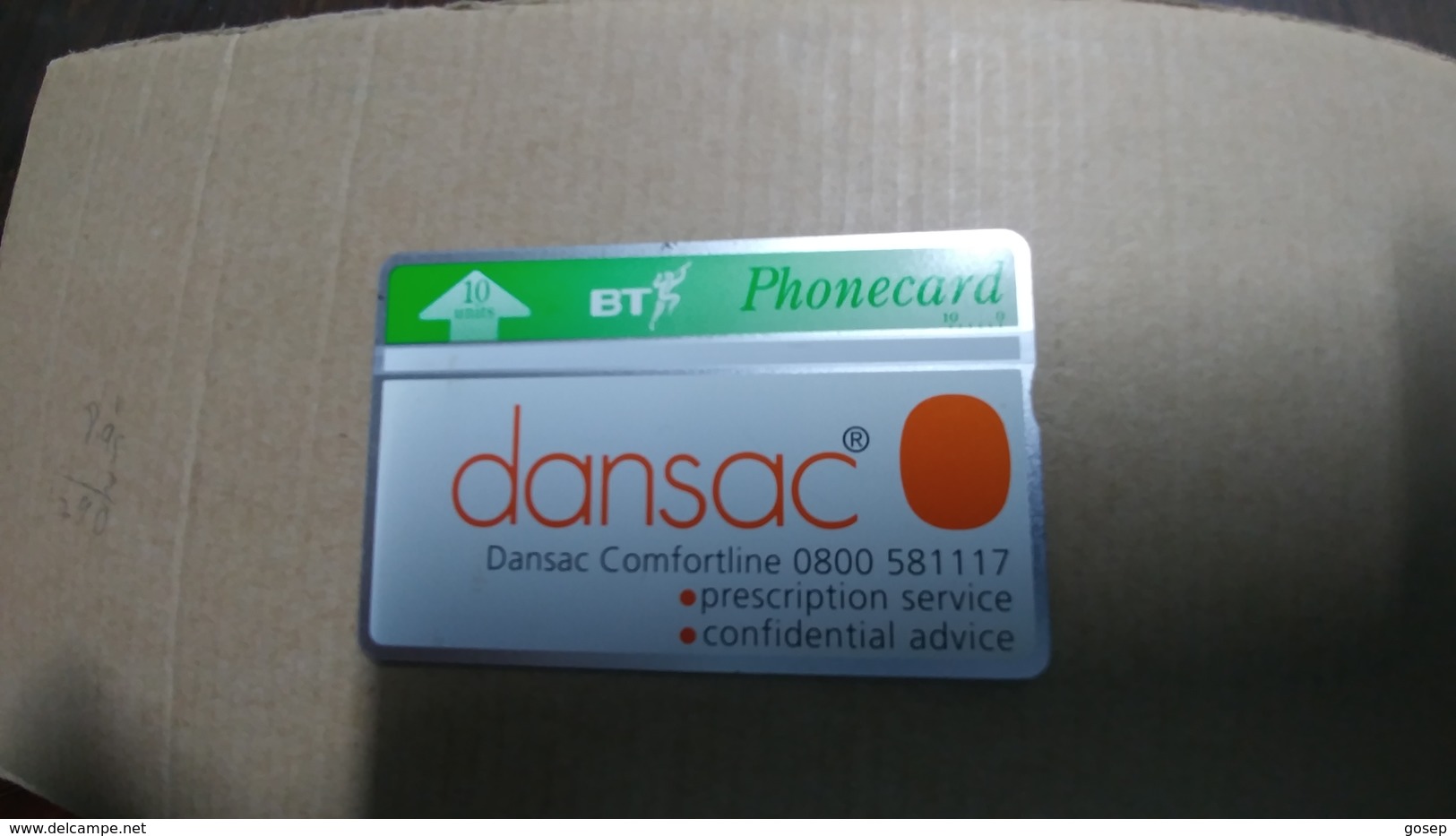 United Kingdom(btp318)danzac Comfortline(10units)(510c)tirage5.000mint1card Prepiad Free(price Card Cataloge3.00£ - BT Emissioni Private