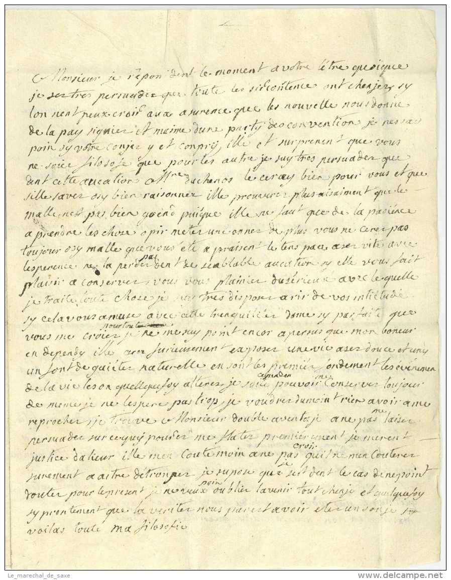 GUERRE DE SEPT ANS &ndash; 1762 Lettre Pour L'armee De Condé Bagé Ain 1762 Macon Du Rouvray Bricqueville Castries - Marques D'armée (avant 1900)