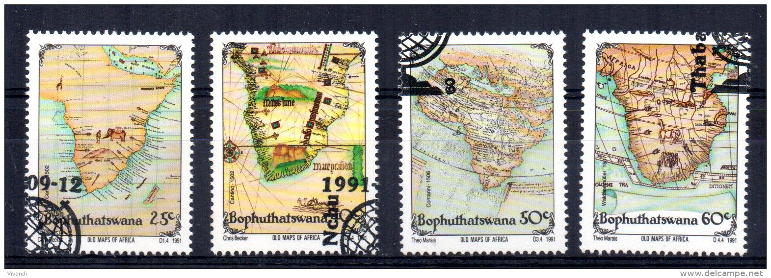 Bophuthatswana - 1991 - Old Maps (1st Series) - Used/CTO - Bophuthatswana