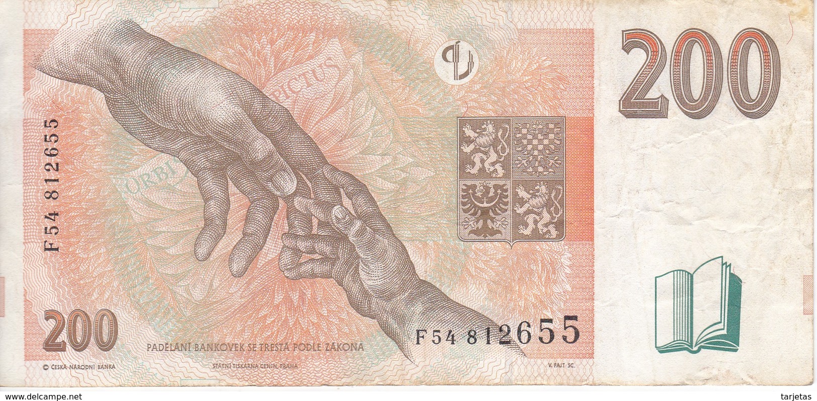 BILLETE DE LA REPUBLICA CHECA DE 200 KORUN DEL AÑO 1998 (BANKNOTE) - República Checa