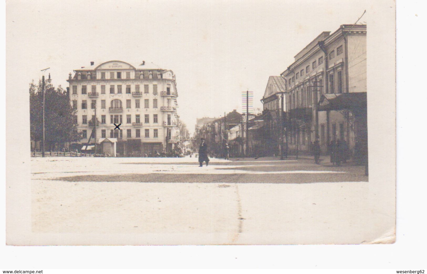 Belarus Minsk Hotel D'Europe 1918 OLD PHOTOPOSTCARD 2 Scans - Wit-Rusland