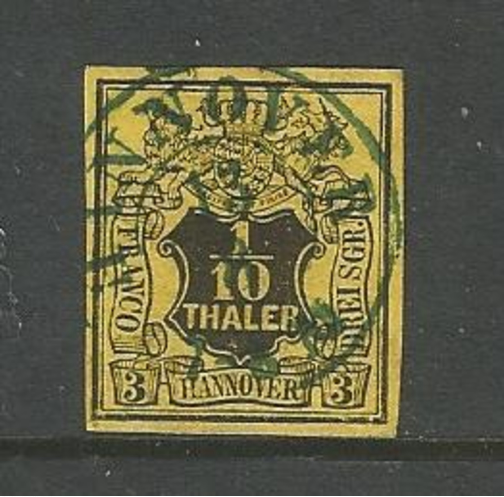 Hannover. Glatter Wertschild Unter Wappen, Nr. 5 Gestempelt - Hanover