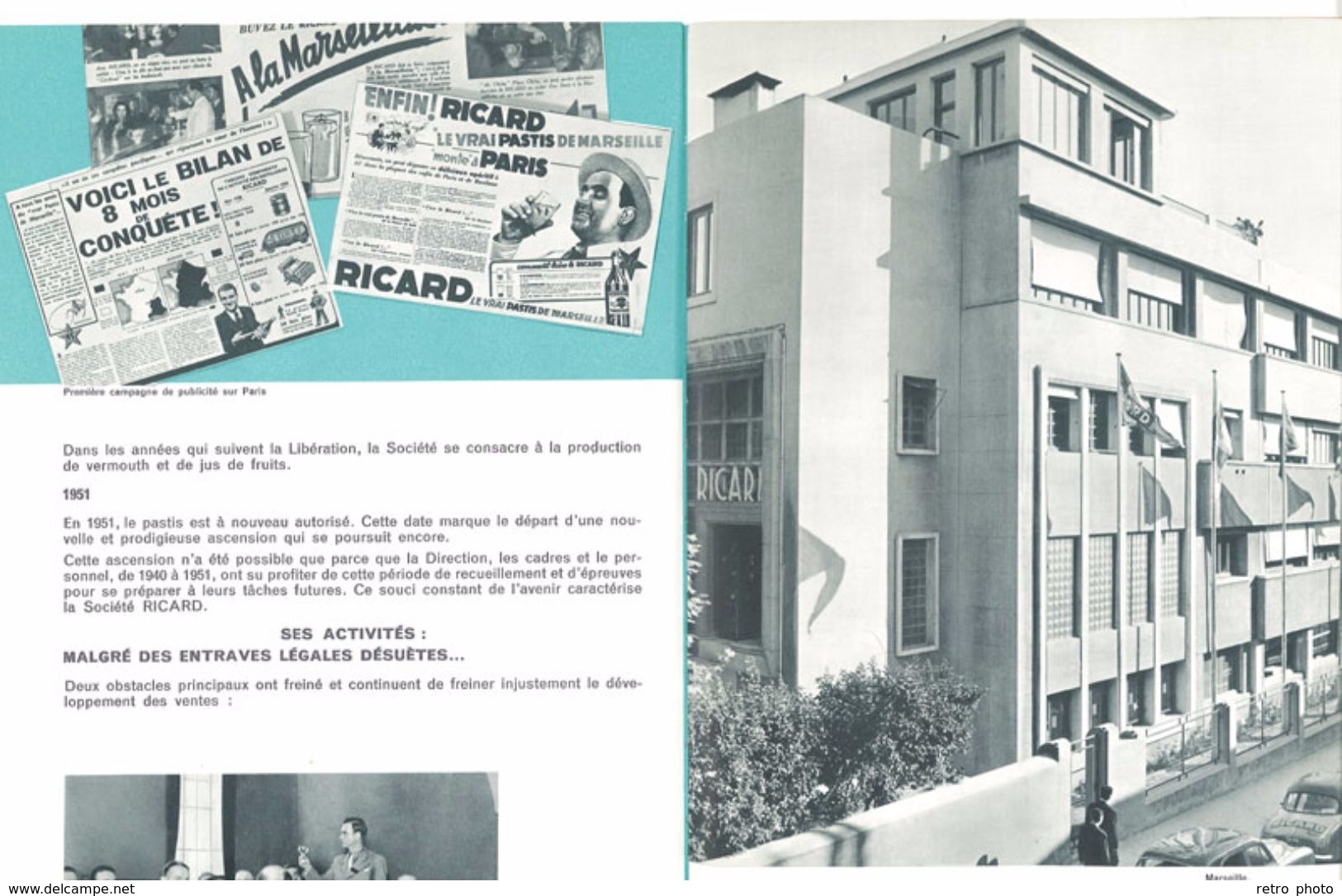 Livre 30ème Anniversaire De RICARD ( 1932 - 1962 ), Anis, Alcool, Bendor - 30 Années De Succés - Autres & Non Classés