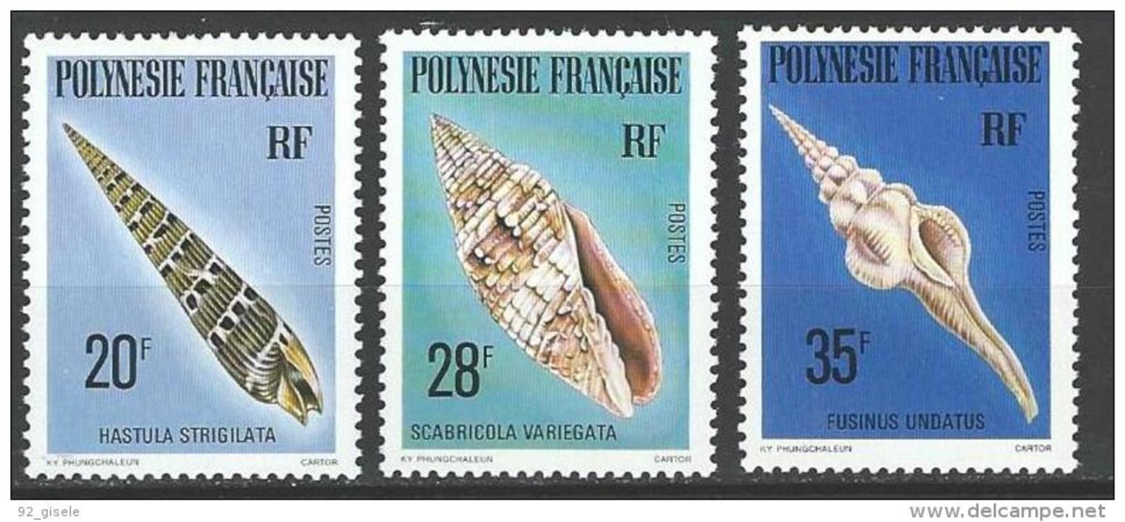 Polynésie YT 142 à 144 " Coquillages " 1979 Neuf** - Ungebraucht